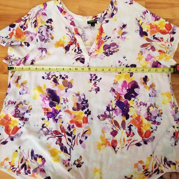 Torrid Rayon Slub Hi-Lo Short Sleeve Blouse Size 1X - Picture 12 of 12